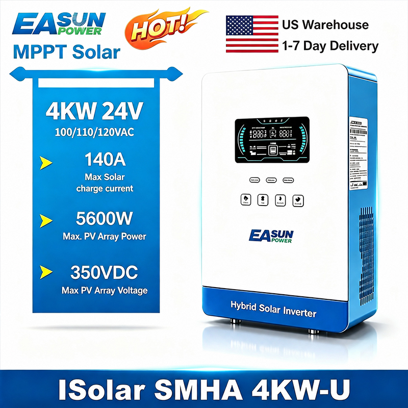 Grid Tie Inverter Limiter 2000W - Onduleur solaire hybride EASUN POWER 4KW